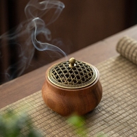 Porte-encens en bois fait main de style japonais MSH Home Decoration