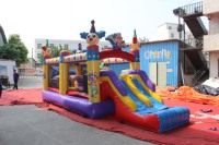 Accessoires de jouets gonflables de pulls de fête videur gonflable videur gonflable commercial avec toboggan toboggan de roche toboggan toboggan