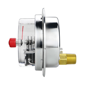 뜨거운 판매 실리콘 오일 글리세린 충전 압력계 M20 * 1.5 축 방향 플랜지 가장자리 전기 접촉 압력 게이지 - Product Image 2