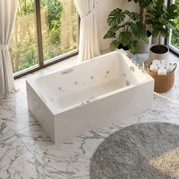Baignoire autoportante en acrylique avec garantie de 5 ans et assistance en ligne pour distributeur de baignoires autoportantes en acrylique d'intérieur