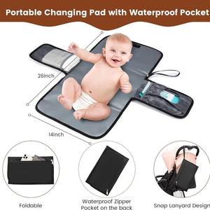 Bolsas de pañales para bebés personalizadas, bolsa impermeable, portátil, de alta capacidad, para cochecito de bebé, bolsa para mamá con <span class=keywords><strong>cambiador</strong></span> - Product Image 2