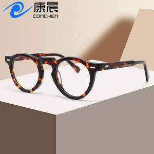 Monturas de gafas redondas de acetato Wenzhou para mujer, montura completa, anti-UV CO1128 - Product Image 5