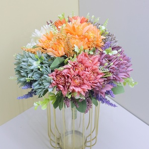 Simulación floral transfronteriza Margarita Pascua decoración boda arreglo flor artificial <span class=keywords><strong>Aster</strong></span> fábrica al por mayor - Product Image 4
