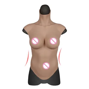 Half Body Silicone Breastplate Fake Boobs C D E Cup Breast Forms For Transvestites Crossdresser Cosplay