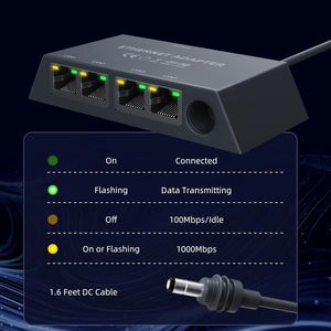 Adaptador Ethernet Mini <span class=keywords><strong>de</strong></span> <span class=keywords><strong>4</strong></span> Puertos Starlink Gen 3 Personalizado con <span class=keywords><strong>Cable</strong></span> <span class=keywords><strong>de</strong></span> 1.6 pies, Conexión Cableada <span class=keywords><strong>de</strong></span> 1Gbps, Puertos RJ45 <span class=keywords><strong>para</strong></span> <span class=keywords><strong>4</strong></span> Dispositivos - Product Image 2