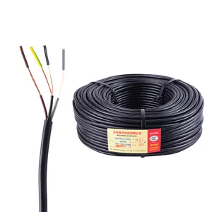 Home Appliances RVV 2/3/4/5 Cores Pins Copper Wires 2/3/4/5/6/ Cores Pins Copper Wire Conductor Electric RVV Cable Black