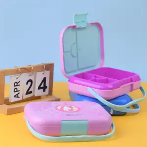 Aohea Box Lunch Portability Japan Bento Box Bento Lunch Box 5 Compartment For Kids Stainless Steel