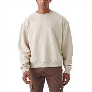 Sweat-shirt d'hiver pour homme de haute qualité 100% coton, style vintage, à manches longues, tissu tricoté écologique 380g BD - Product Image 4