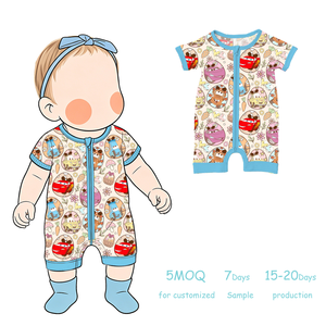 Pijama de Verano para Bebé Recién Nacido, Diseño Personalizado con Estampado de Auto, Mono de Bambú para Niños Pequeños - Product Image 2