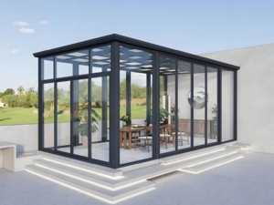 Pergola de jardin d'hiver à structure en aluminium de 3,0 mm d'épaisseur, économe en énergie, pour villa et jardin sur le toit - Product Image 3