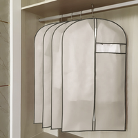 Vente en gros, étui de rangement anti-poussière pour cintres, organisateur de manteaux et de robes, housse de costume de voyage, sac de transport