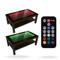 Portable éclairer illuminé discothèque miroir infinity table basse table club verre trempé led 3D infinity meubles