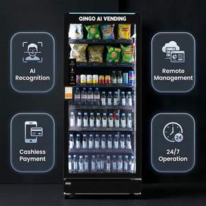 Máquina Expendedora QINGO con Pantalla Táctil, Sin Efectivo, Combinación de Bebidas y Snacks, Refrigerador Inteligente Comercial, Habilitado para SDK, Acero Inoxidable, 580L - Product Image 2