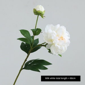 Di alta qualità 2 teste di <span class=keywords><strong>peonia</strong></span> Bouquet di fiori artificiali cinese decorazione da tavola ornamenti eleganti per regali di natale - Product Image 3
