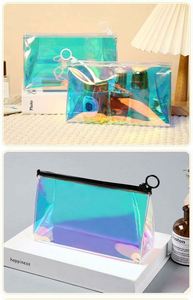 Luxury Elegant Holographic PVC Ziplock <b>Bag</b> with Metal Zipper for Clothing <b>Makeup</b> Gemstone Jewelry and Necklaces Storage Aseptic - Product Image 3
