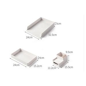 Organizador de Escritorio Apilable para Oficina en Casa, Fabricado en Plástico ABS Moldeado por Inyección, para Almacenamiento de Bolígrafos, Papelería y Archivos A4 - Product Image 2