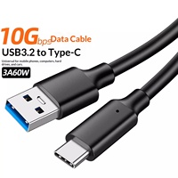 Kabel Data USB3.2 10Gbps Kecepatan Tinggi USB-A/Type-C untuk SSD/HDD Ponsel & Tablet (iPhone 15 iPad)-Gen2 Flashing