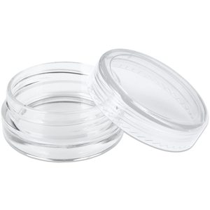 Boîtes/Pots cosmétiques ronds en plastique PS transparent 5g pour crème pour les yeux avec bouchon à vis imprimé en sérigraphie - Product Image 4