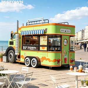 Chariot alimentaire électrique rechargeable commercial, camion de vente mobile avec comptoir pratique pour les services de restauration en plein air - Product Image 1