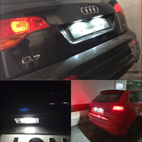 Lumière de plaque d'immatriculation LED E4 pour Audi A3 A4 S3 S4 A6 S6 Q7 RS4, sans erreur CANBUS