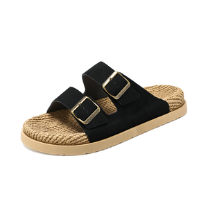 Summer Fashion Velvet <b>slippers</b> Double Strap <b>Flip</b>-<b>flops</b> Outsole PVC Leather Sandals with Straps Are Popular for the Beach - Product Image 3