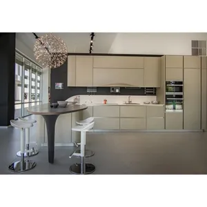 Nuevo estilo, combinaciones de colores abiertos personalizados, acabado lacado de alto brillo, armario de cocina modular