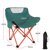 Chaise pliante d'extérieur à prix d'usine en gros, chaise lune portable pour la pêche et le camping, logo couleur personnalisé, randonnée, pique-nique
