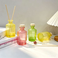 Bouteille diffuseur de parfum en verre transparent de 180 ml, forme octogonale, avec impression personnalisée et scellage, échantillon gratuit, emballage vide pour diffuseur d'arômes