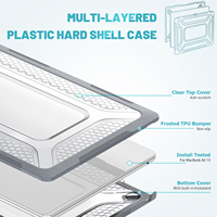 Étuis pour ordinateur portable pour Macbook Air 2026 15,3 pouces M5 M4 M3 M2 Coque rigide renforcée pliable avec béquille résistante aux chocs