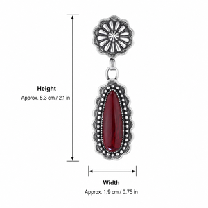 Orecchini Pendenti Vintage Rossi Scintillanti, Gioielli di Moda per Donne - Product Image 5