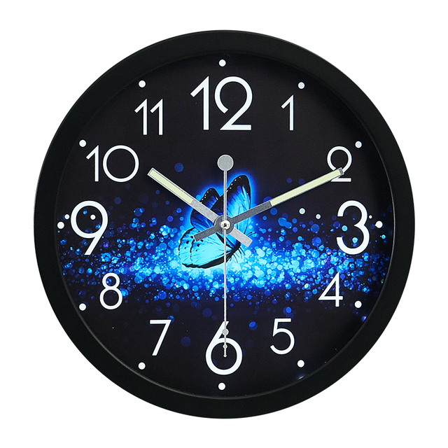 Customized Horloge Murale Decorative Minimalist Luminous Single Face Needle Display Big Analog Wall Clock for Living Room