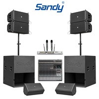 Système de sonorisation professionnel Sandy Audio Stage Concert Line Array avec DSP, caisson de basses de 18 pouces et enceintes Line Array de 10 pouces