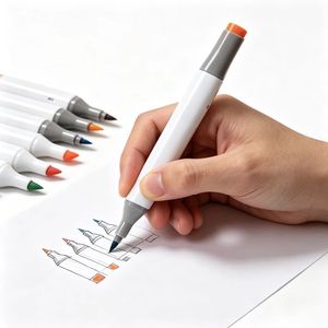 Ensemble de marqueurs à alcool à double pointe souple, imperméables, séchage rapide, logo personnalisé, pour étudiants, dessin, coloriage, papeterie artistique, coffret cadeau - Product Image 5