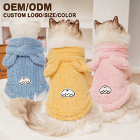 Gilet à capuche en fausse fourrure de vison en polyester, ultra-doux, très extensible, chaud, vêtements d'hiver pour chat et chien, accessoires mignons pour chiots et chatons