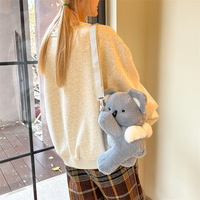 Nouveau style sac à dos bandoulière en peluche motif animal Capybara pour garçons, avec peluche extra-douce, idéal pour les étudiants