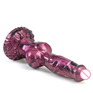 Nuevo estilo de consolador de silicona suave, juguete portátil, plug anal de fantasía, juguetes sexuales anales, consolador de pene animal con nudo grande para mujer - Product Image 4
