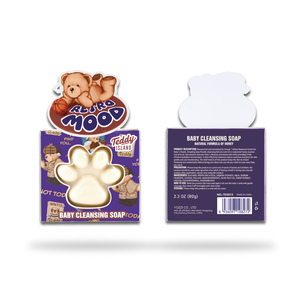 Savon Nettoyant Doux pour Bébé en Forme de Patte Teddy Island, Formule au Miel Naturel 80g - Product Image 1
