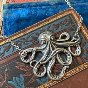 GT Retro Cthulhu collar Unisex gótico calle <span class=keywords><strong>Hipster</strong></span> estilo con cadena de eslabones colgante de pulpo pirata de moda para boda o regalo - Product Image 2