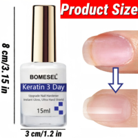 Huile réparatrice pour ongles à la kératine BOMESEL, hydratante, éclaircissante, produit professionnel pour le soin des ongles, fortifiant, sans TPO ni HEMA, vernis gel.
