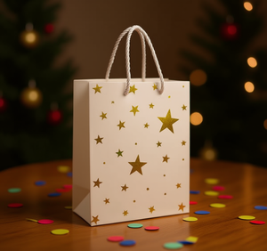 Sacchetti Regalo in Carta Mi House Market Gilded Star, Stampa a 4 Colori, Bomboniere per Feste di Compleanno - Product Image 2