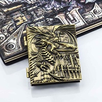 Ensemble de dés de jeu de rôle en métal en forme de livre avec motif de dragon, 7 en 1, pliable, écologique, format de poche, durable pour les amateurs de TTRPG