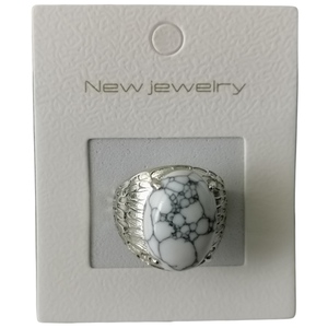 Delicate Kleurrijke Ovale Steen Howliet Ringen Voor Vrouwen Meisjes Natuurlijke Fijne Edelstenen Sieraden Feest Cadeau Met Elegante Doos Groothandel - Product Image 4