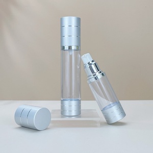 Flacons pompe airless de luxe en aluminium mat argenté vides pour lotion, sérum et crème – 15ml, 30ml, 50ml, 80ml, 100ml, 120ml - Product Image 5