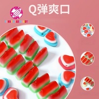Bonbons de Noël personnalisés Vente en gros Hamburger à la pastèque en forme de cœur de cola Bonbons à mâcher fruités Bonbons doux