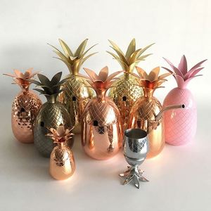 Gobelet en acier inoxydable plaqué cuivre avec support et couvercle, idéal pour les cocktails d'été ou comme cadeau original - Product Image 1