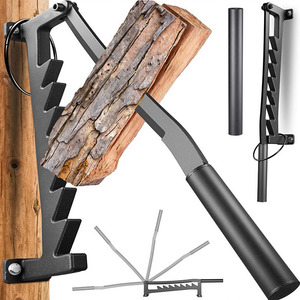 JH-Mech Heavy Duty Versatile manico esteso nero a <span class=keywords><strong>parete</strong></span> legna da ardere accostatore Splitter per campeggio - Product Image 1