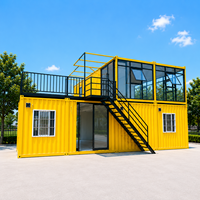 Maison préfabriquée moderne de luxe en conteneur d'acier avec design chinois pour hôtel de villégiature, bureau, réception, club-house, abri de voiture, toilettes