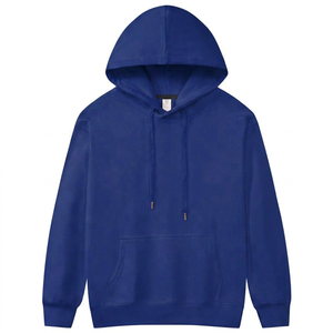 Sudadera con Capucha de Forro Polar para Hombre, Personalizada con Etiqueta OEM/ODM, de Alta Calidad, Corte Regular, Color Sólido, Informal, con Bolsillo Delantero - Product Image 1