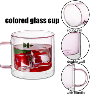 Taza <span class=keywords><strong>de</strong></span> Vidrio <span class=keywords><strong>de</strong></span> Doble Pared Personalizada SAMYO, Multicolor, <span class=keywords><strong>de</strong></span> Vidrio Borosilicato <span class=keywords><strong>de</strong></span> Alta Calidad, Taza <span class=keywords><strong>de</strong></span> Café <span class=keywords><strong>de</strong></span> Doble Pared - Product Image 2