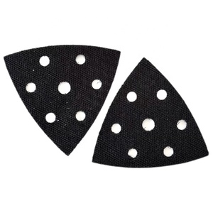 2 pezzi dischi di levigatura triangolare da 93mm tamponi di ricambio <span class=keywords><strong>Velcro</strong></span> autoadesivo gancio supporto Pad <span class=keywords><strong>per</strong></span> dettaglio levigatrici - Product Image 3